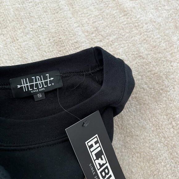 NWT HLZBLZ Black White Cotton Sweatshirt S - Picture 2 of 8